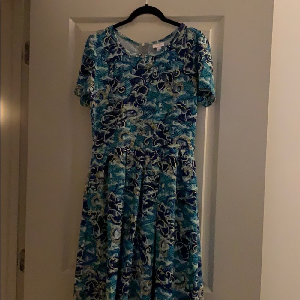 Teal LuLaRoe Amelia Dress